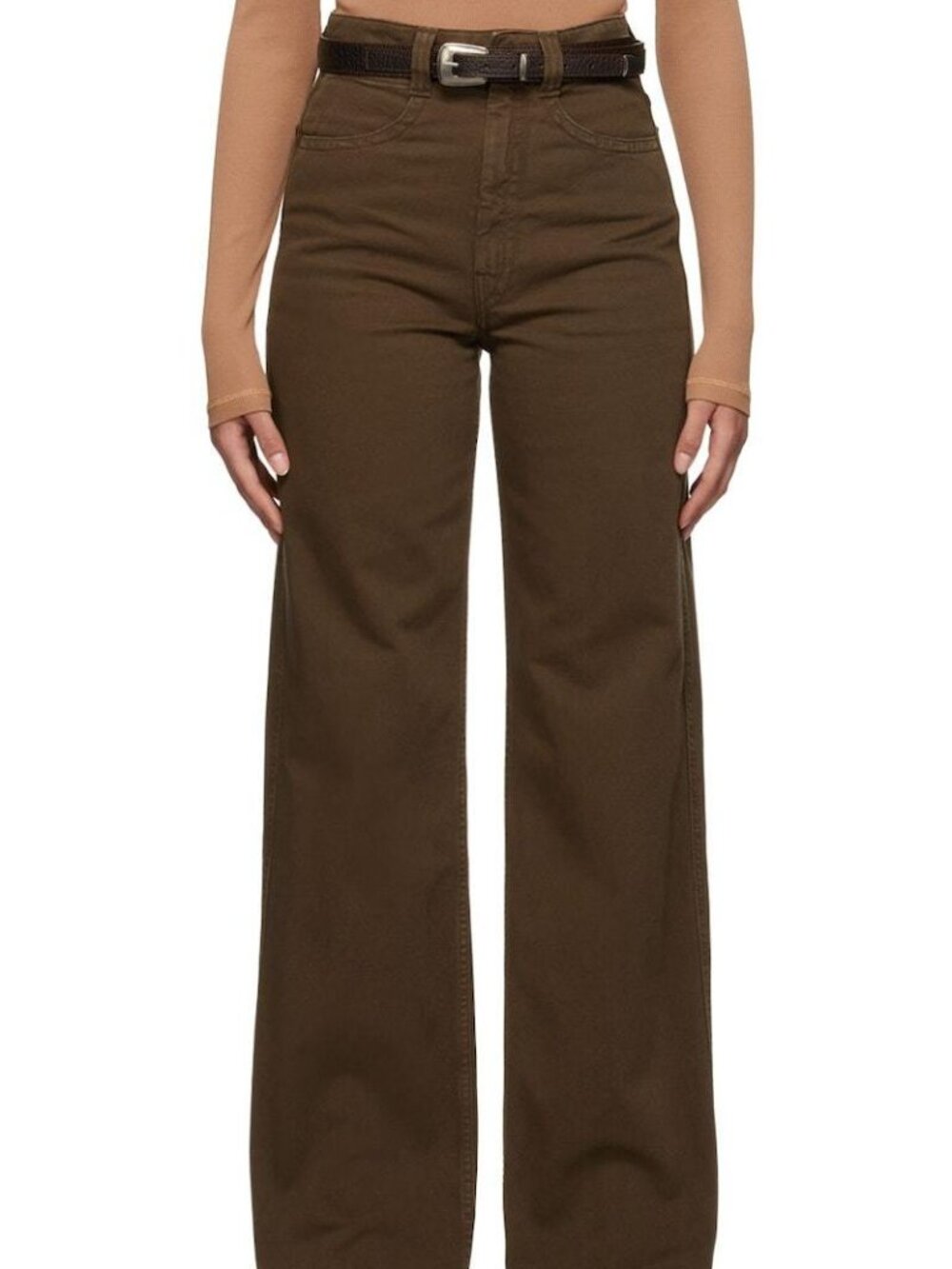 Lemaire straight-leg garment dyed jeans brown FR38